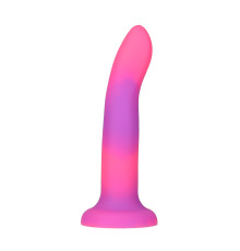 Светящийся в темноте фаллоимитатор ADDICTION Rave 8″ Glow in the Dark Dildo Pink Purple, 20,3 см