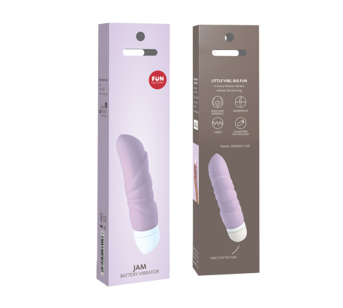 Мінівібратор Fun Factory JAM, бузковий, підходить для клітора, рельєфний