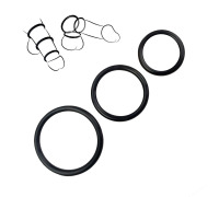 Набір силіконових ерекційних кілець, Чорний (3шт)