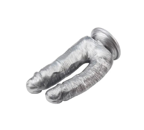 Фалоимитатор двойной реалистичный на присоске Chisa Серебро