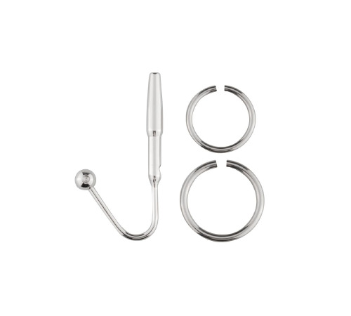 Уретральный стимулятор Sinner Gear Unbendable - Sperm Stopper Hollow Ring, 2 кольца (2,5 см и 3 см)