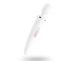 Вибромассажер Satisfyer Wand-er Woman (White/Chrome), водонепроницаемый, мощный, размер XXL