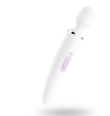 Вибромассажер Satisfyer Wand-er Woman (White/Chrome), водонепроницаемый, мощный, размер XXL
