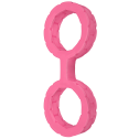Наручники з силікону Doc Johnson The Cuffs Large - Pink, добре тягнуться, для рук і для ніг