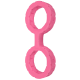 Наручники из силикона Doc Johnson The Cuffs Large - Pink, хорошо тянутся, для рук и для ног