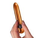 Мощный вибратор Rocks Off Havana Orange Gold с цветной LED-подсветкой, 10 режимов работы