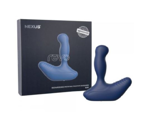 Массажер простаты Nexus Revo Blue с вращающейся головкой, макс. диаметр 3,2 см
