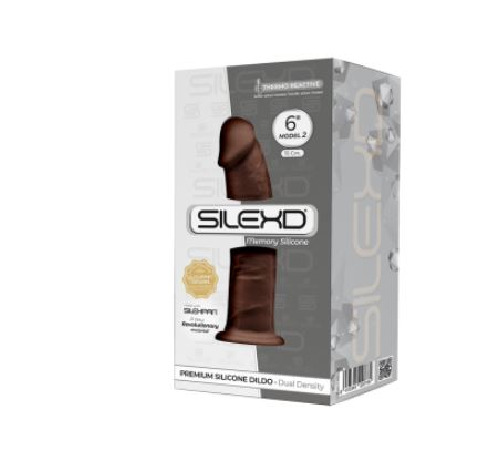 Фаллоимитатор SilexD Robby Brown (MODEL 2 size 6in), двухслойный, силикон+Silexpan, диаметр 3,5см