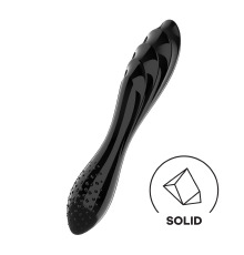 Двусторонний стеклянный дилдо Satisfyer Dazzling Crystal 1 Black, очень прочный, без стоппера