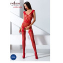 Бодистокинг Passion BS062 red, комбинезон, имитация чулок