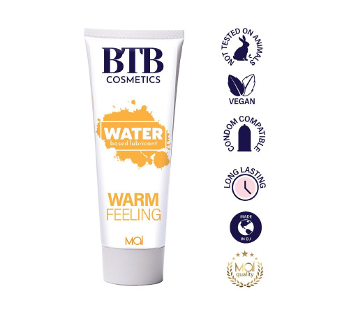 Розігрівальна змазка на водній основі BTB WARM FEELING (100 мл)