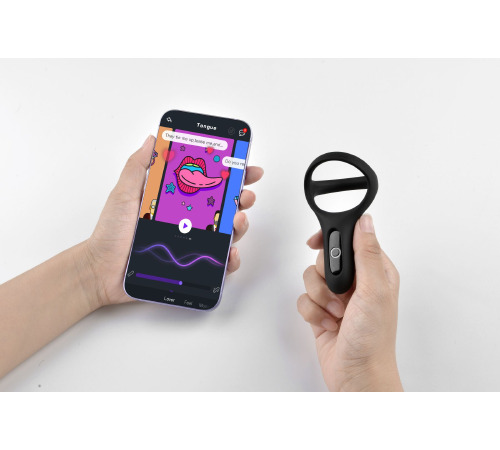 Подвійне ерекційне кільце Magic Motion Fun Town Rise Black, керування зі смартфона