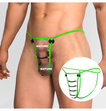 Мужские открытые стринги Стен, размер XS-2XL, Салатовый