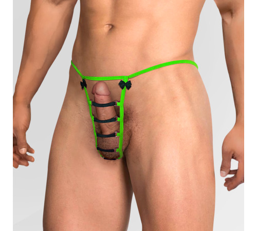 Мужские открытые стринги Стен, размер XS-2XL, Салатовый