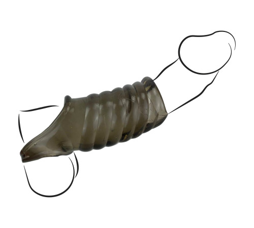 Насадка на пенис гелевая Черная