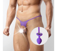 Мужские трусики XS-2XL с силиконовой анальной пробкой Art of Sex plug Panties Purple