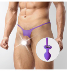 Мужские трусики XS-2XL с силиконовой анальной пробкой Art of Sex plug Panties Purple