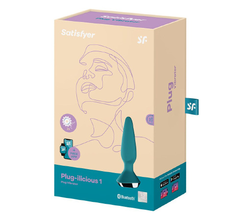 Анальная смарт-вибропробка Satisfyer Plug-ilicious 1 Petrol