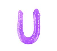 Фаллоимитатор двухсторонний, гелевый, сиреневый, диаметр 31мм и 37мм++