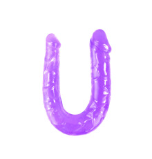 Фаллоимитатор двухсторонний, гелевый, сиреневый, диаметр 31мм и 37мм++