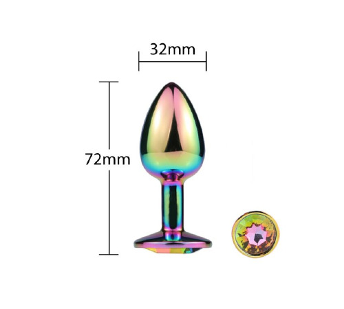 Металева анальна пробка MAI Attraction Toys №72 Rainbow