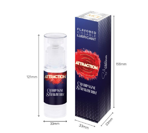 Смазка для орального секса на водной основе MAI Attraction Champagne Strawberry (50 мл)