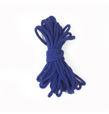 Хлопковая веревка BDSM 8 метров, 6 мм, цвет синий