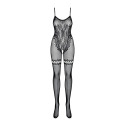 Бодистокинг Obsessive Bodystocking F213 XL/XXL, имитация кружевного боди и резинки для чулок