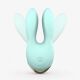 Вибратор-кролик Love To Love Hear Me Menthe с двумя моторчиками и разноцветной LED-подсветкой
