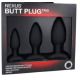 Набір анальних пробок Nexus Butt Plug Trio, макс. діаметр 3–4–5 см