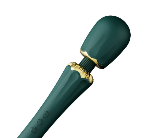 Вібромасажер з насадками Zalo — Kyro Wand Turquoise Green