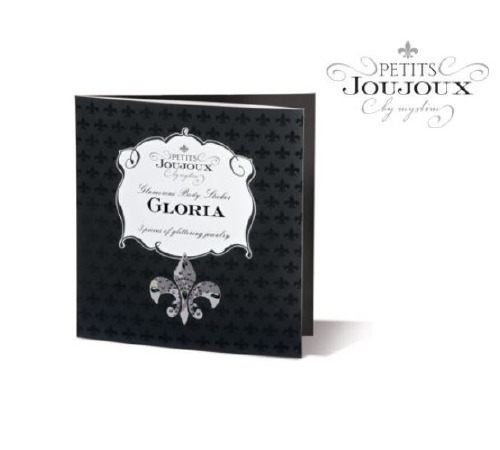 Пэстис из кристаллов Petits Joujoux Gloria set of 3 - Black/Purple, украшение на грудь и вульву