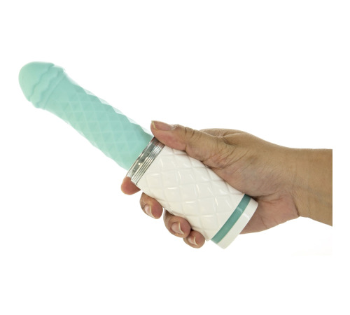 Розкішний вібратор-пульсатор Pillow Talk з присоскою - Feisty Thrusting Vibrator Teal