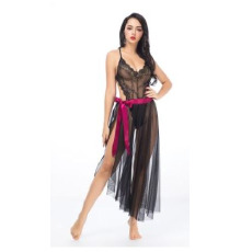 Эротический полупрозрачный комплект боди с юбкой One Size