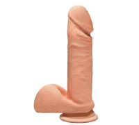 Фалоімітатор Doc Johnson The D - Perfect D - 7 Inch With Balls - ULTRASKYN, діаметр 4,5 см