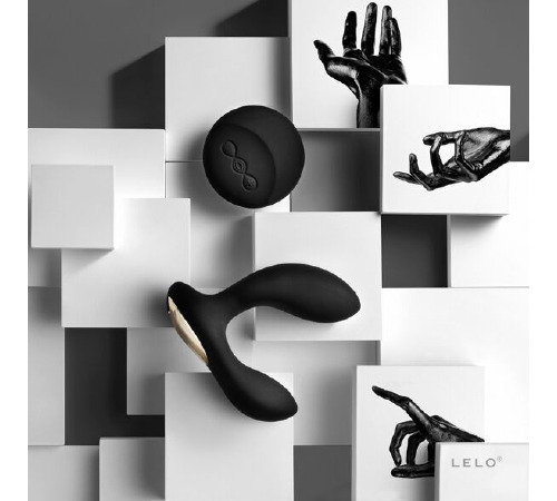 Масажер простати LELO Hugo Black, 2 мотори, пульт ДК, керування рухом