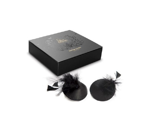 Пэстис - стикини Bijoux Indiscrets Burlesque pasties FEATHER, с перьями