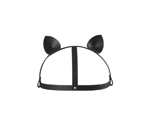 Маска кошечки Bijoux Indiscrets MAZE - Cat Ears Headpiece Black, экокожа