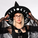 Ведьминская шляпа с фазами луны – аксессуар для костюма ведьмы на Хэллоуин
