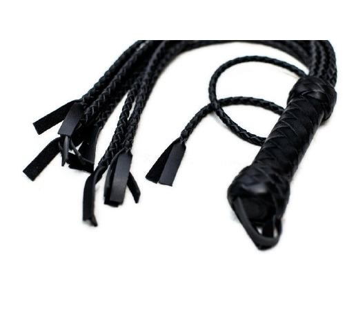 Флогер Кішка, 9 плетених хвостів по 50 см, колір чорний