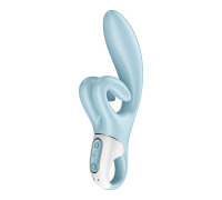 Вибратор-кролик Satisfyer Touch Me Blue, двойной отросток, 3 мощных мотора