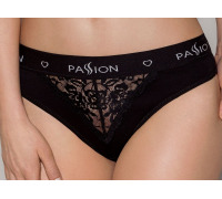 Трусики з широкою гумкою і мереживом Passion PS001 PANTIES black, size S