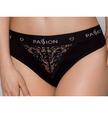 Трусики с широкой резинкой и кружевом Passion PS001 PANTIES black, size S
