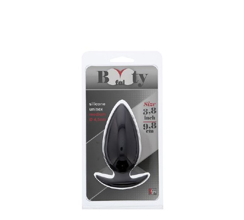 Анальна пробка BOOTYFUL MEDIUM 3.8INCH. BLACK