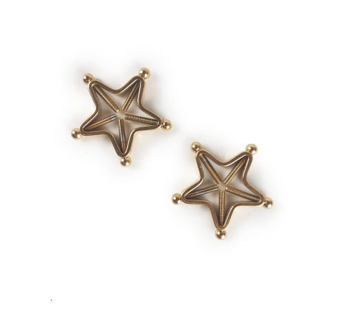 Винтовые зажимы для сосков Звезды Красное золото