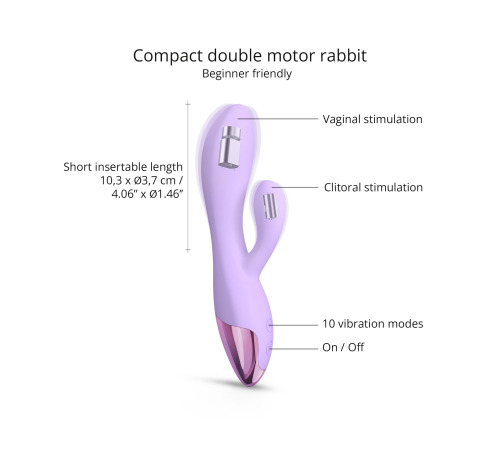 Вибратор-кролик Love To Love FUNKY BUNNY - VIVA MAUVE