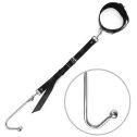 Анальный крюк 1 с ошейником из натуральной кожа Art os Sex - Anal hook, Черный