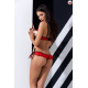 Комплект белья CHERRY SET OpenBra red S/M - Passion Exclusive: открытый лиф, трусики-юбочка