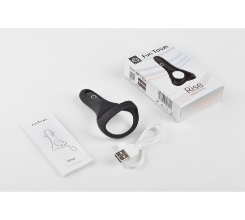 Подвійне ерекційне кільце Magic Motion Fun Town Rise Black, керування зі смартфона