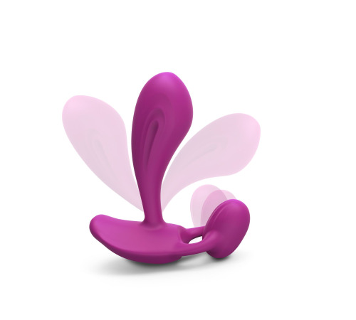 Вибратор Love To Love WITTY - SWEET ORCHID универсальный, точки G + P, пульт ДУ